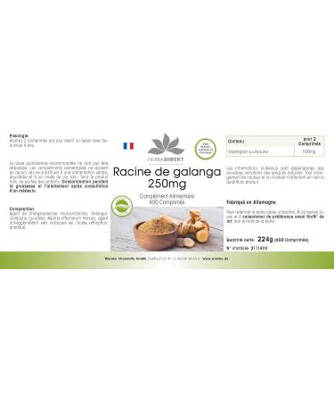 Galangal Root 250mg - 400 Tablets | German Pharmacy Quality | Thai Ginger | Vegan | Highly Dosed - Buy Online on GoSupps.com