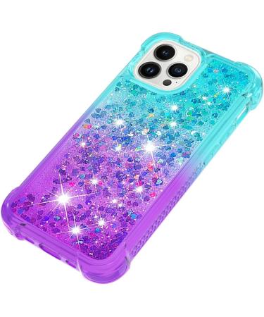Buy Tivenfezk Nadoli Glitter Drive Sand Shell for iPhone 15 Pro Max - Shockproof Gradient Colored Waterfall Case Transparent Bumper Liquid Protection - Buy Online on GoSupps.com