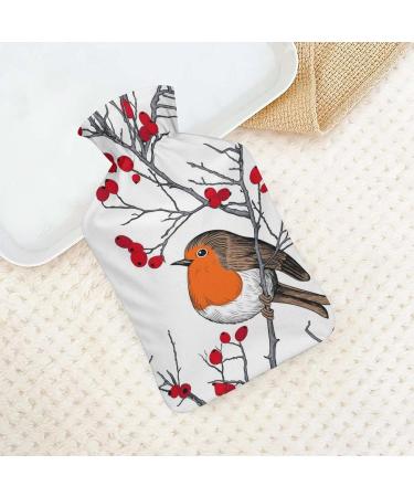 Sparrow Hot Water Bottle with Plush Cover - Cozy Hand Warmer for Adults & Children (26.5x15.3cm) - International Shipping Available - Buy Online on GoSupps.com