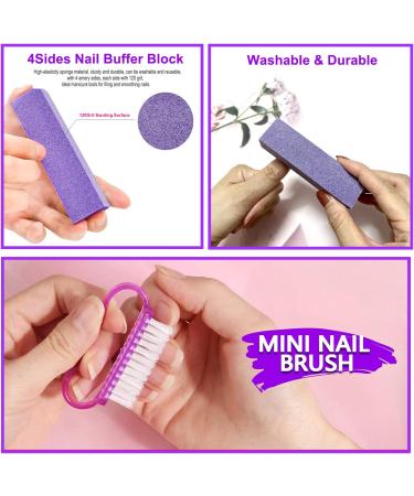 Professional 11Pcs Nail File and Buffer Set with Cuticle Nipper and Pusher - Manicure Tool Kit for Shiny Nails - Buy Online on GoSupps.com