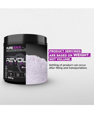 Revolution Nutrition Pure EAA Powder Essential Amino Acid Post Workout Zero Calorie Zero Sugar Gluten Free Enhanced with Electrolytes 5g EAAs 240 g 26 Servings (Grape Slice 0.53 Pound) Grape Slice 26 Servings (Pack of 1) - Buy Online on GoSupps.com