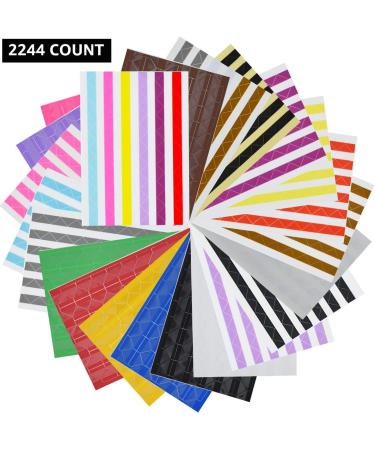 VIPbuy 2244 Count Photo Mounting Corner Stickers - Self Adhesive, Scrapbook Albums DIY Craft, 22 Sheets, 22 Colors Assorted - Buy Online on GoSupps.com