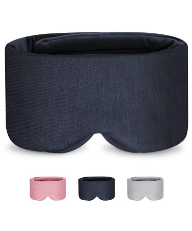Sleep Mask for Women Men 100% Handmade Cotton - Eye Mask Sleep with Double Thickened Nose Wing for Fully Light Blocking  Blindfold Sleeping Mask for Home/Flight/Shift Work Dark Gray-classic - Buy Online on GoSupps.com