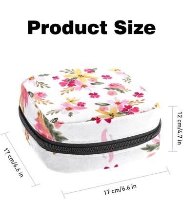 Womens Bonds Storage Pockets Stillpad - Watercolor Flower Pattern Portable Period Kit Bag | Ideal Feminine Product Bag for Women & Girls - Buy Online on GoSupps.com