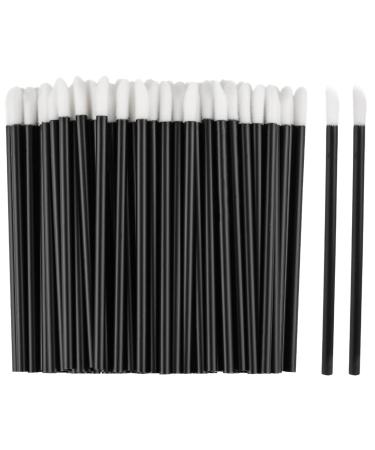 Tbestmax 200 Disposable Lip Brushes, Lipstick Applicator, Lip Gloss Wands Black Black-200 Pcs
