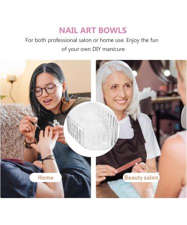 TOVINANNA Nail Soaking Bowl Transparent Nail Polish Remover Bowl Nail Art Polish Remover Manicure Bowl Manicure Spa for Home Nail Salon Supplies - Buy Online on GoSupps.com