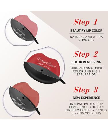 Velvety Lip Gloss Non-Stick Lip Gloss Waterproof Cosmetic Lip Glaze Long Lasting Makeup for Women Girls Matte Lipstick Set - Buy Online on GoSupps.com