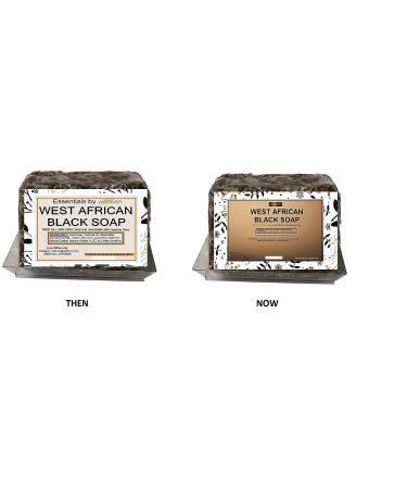 Essentials by atttire West African Black Soap 8 oz Bar - 100% Organic Psoriasis, Acne, Eczema Treatment for Face, Hair & Body | Anti-aging Properties - Guaranteed Results - Buy Online on GoSupps.com