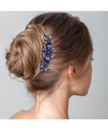 Hair Plug-In Comb with Rhinestone Teeth - Vintage Hair Jewelry for Women & Girls | Perfect Gift & Headdress Accessories - Buy Online on GoSupps.com