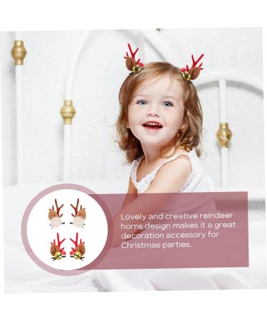 minkissy 2 Pairs Antler Hair Clip Halloween Barrette Deer Antlers Hair Clips Xmas Deer Antler Headdress Kids Hairpins Animal Hair Clips Flannel Ears Hairpins Christmas Clothing A40 Flannel - Buy Online on GoSupps.com