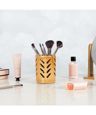 Buy Belle Vous 2 Pack Bamboo Toothbrush Holder - Eco-Friendly Drainage Cup for Travel & Bathroom - Sustainable Storage for Razors Toothpaste & Toothbrushes - Buy Online on GoSupps.com