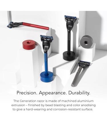 Bolin Webb Razor & Stand - Blue | Gillette Fusion5 Blade - Premium Shaving Experience Worldwide - Buy Online on GoSupps.com