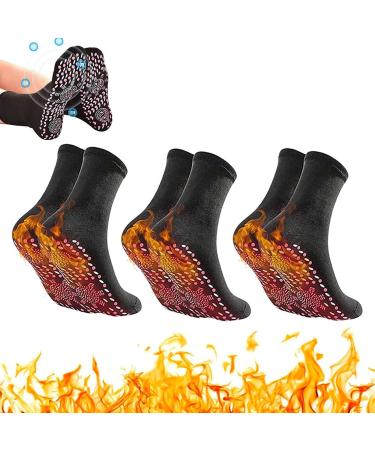 Alvo Feet Socks - Alvo Feet Socks for Varicose Veins Acupressure Self-Heating Shaping Socks for Women Men (3Pairs Black)