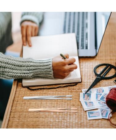 Precision Tweezers 4Pcs Stamp Tweezers stamp tool stamp stamp straight Stainless Steel Anti- Forceps As Shown 11X0.5cm - Buy Online on GoSupps.com