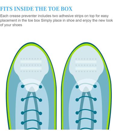 6 Pairs Anti-Wrinkle Shoes Creases Protector for Men US 7-12 | Toebox Crease Preventers for Sport Shoes | Shoe Accessory to Prevent Crease Indentation - Buy Online on GoSupps.com