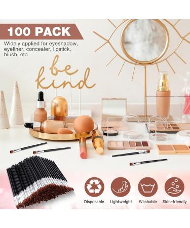 Gerrii 100 Pieces Disposable Angled Eyebrow Brushes Eye Liner Brush Disposable Angle Brushes Tinting Brushes for Women Girls Salon Beauty Cosmetic Make up Tool Disposable Esthetician Supplies (Silver) - Buy Online on GoSupps.com