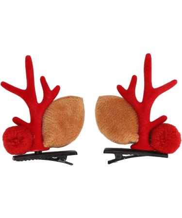 Reindeer Antler Hair Pins Lightweight Christmas Hair Clips 4 Pairs Fashion for Christmas Party - Buy Online on GoSupps.com