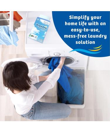 Breezeo Laundry Detergent Strips (48) Free & Clear Eco-Friendly Convenient for Home Travel & Camping Best Alternative to Pods & Liquids - Buy Online on GoSupps.com