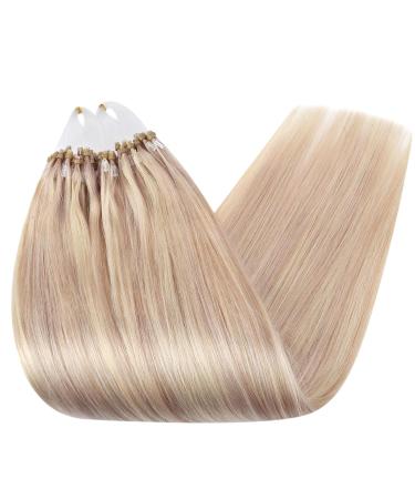 Ugeat Micro Loop Extensions - Real Hair Microring #18/613 55cm Ash Blonde & Bleach Blonde Highlights - 50g Premium Quality Hair Extensions - Buy Online on GoSupps.com
