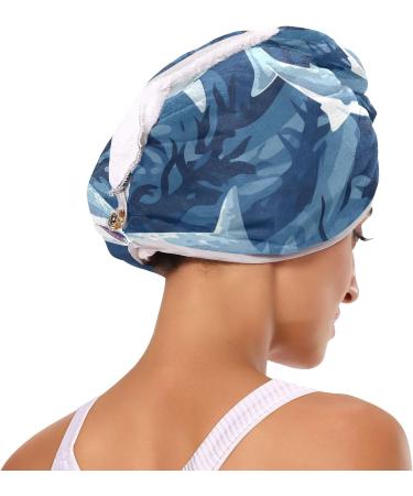 Sharks-2734 Hair Towel 2 Pack - Super Absorbent Quick Dry Hair Turbans for Women & Girls | Perfect Hair Drying Solution - Buy Online on GoSupps.com
