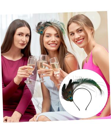 MERRYHAPY Peacock Feather Headband Headdress Cosplay Headdress Feather Headdress Headwear Party Headdress Headband Party Headwear Stage Hair Band Feather Hair Band - Buy Online on GoSupps.com