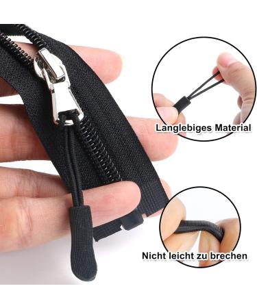 DONQL 30-Piece Black Zipper Handle Replacement Pulls - Nylon Zipper Loops for Clothing Backpacks & Outdoor Sports - Buy Online on GoSupps.com