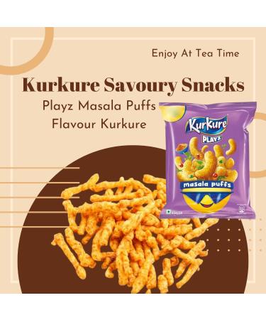 Kurkure (Playz Masala Puffs) (55 Gram) - Playful Shapes provide a satisfying mouthfeel with every bite (Pack of 4) - Buy Online on GoSupps.com