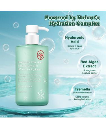 HA Hyaluronic Acid Body Serumr Acido Hialuronico Body Serum Lightweight Fast-Absorbing Body Care for Deep Hydration & Silky Smooth Non-Greasy Skin - Buy Online on GoSupps.com