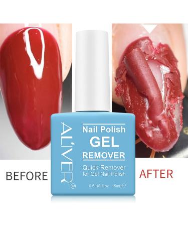 Gel Nail Polish Remover with Nail Buffer & Nail Cuticle Pusher in 2-5mins Professional Gel Nail Polish Remover Set for Nails - Buy Online on GoSupps.com