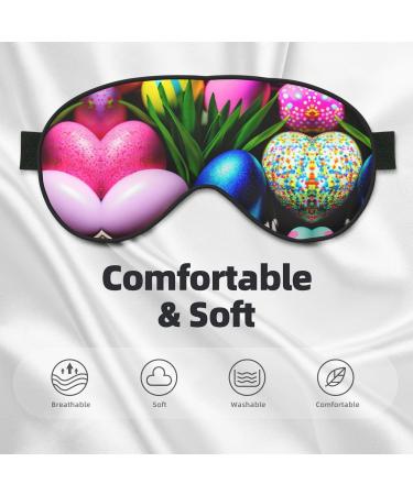 SSIMOO Colorful Easter Eggs Eye Mask | Double-Sided Soft Light Blocking for Better Sleep - Buy Online on GoSupps.com