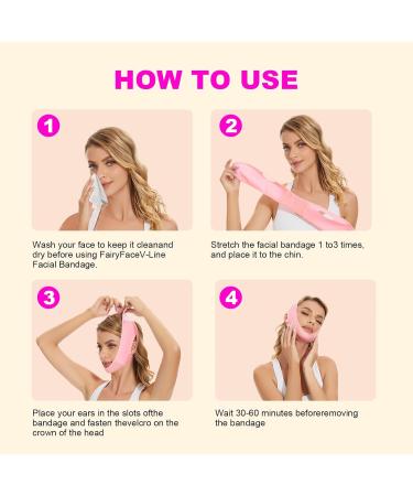 JUNDAJIR Reusable Face Strap V Line Mask Double Chin Reducer Chin Up Patch Chin Strap V Shaped Face Slimming Belt V Shaped Face Mask for Women Sagging - Buy Online on GoSupps.com