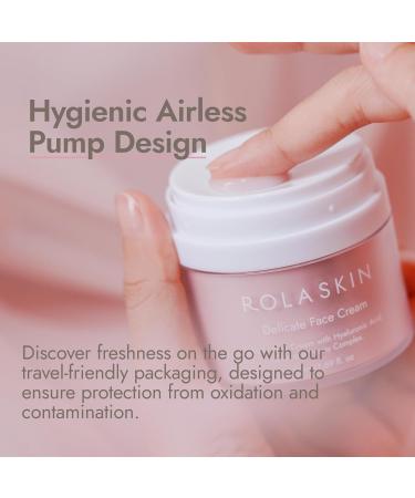 ROLA SKIN Delicate Face Cream Moisturizing Cream with Hyaluronic acid & Korean Peony Complex for All skin types Light Weight Fast Absorbing Dermatologist and Allergy-tested - Buy Online on GoSupps.com