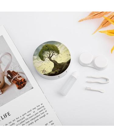 Portable Contact Lens Case - Travel-Friendly Storage Box with Tree Design - Buy Online on GoSupps.com