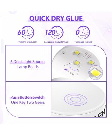 AORAEM Mini Nail Lamp 16W LED Nail Light for Gel Nails Quick Drying - Blue - Buy Online on GoSupps.com