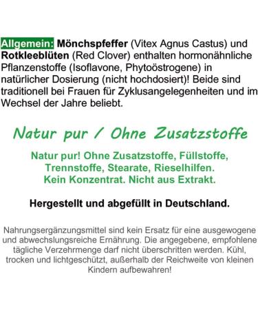 Meno Balance Rotklee & Agnus Monk Pepper - Menopause Relief | 120 Harmony Capsules | Pure Isoflavones & Phytohormones - No Additives - Buy Online on GoSupps.com