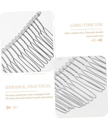 POPETPOP 20 Hair Combs Side Comb Clip Metal Bridal Hair Comb Wedding Veil Combs Wire Hair Side Combs Bridal Headpieces for Wedding Veil Hair Comb Metal Hair Comb Miss Dense Accessories - Buy Online on GoSupps.com