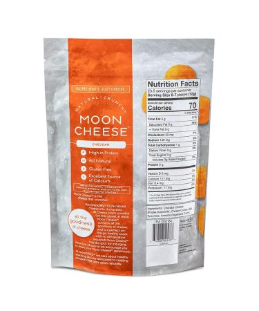Moon Cheese Cheddar - 100% Natural Cheese Snack - 2 oz, 2 Pack - Buy Online on GoSupps.com