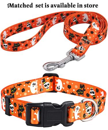 Mihqy Halloween Dog Collar - Adjustable Soft & Comfortable for Small & Medium Dogs and Cats | XS Size (Neck 20-30 cm Width 1.5 cm) - Buy Online on GoSupps.com