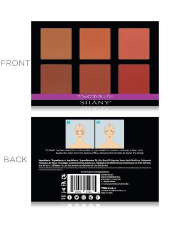 SHANY Shimmer & Matte Powder Blush Makeup Palette with Mirror - BLUSH - Powder Blush - Buy Online on GoSupps.com
