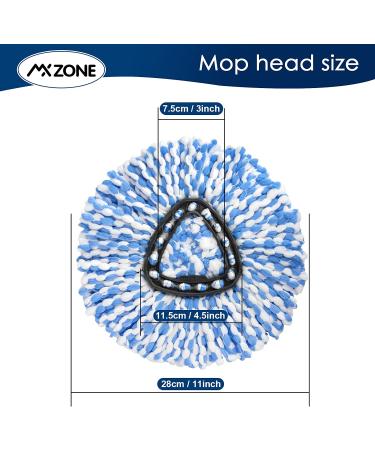 MXZONE Spin Mop Replacement Head - 2 Pack Microfiber Mop Refills for EasyWring Clean Mop Bucket - Buy Online on GoSupps.com