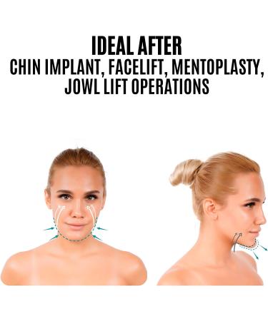 Chin Compression Garment After Liposuction Surgery - Black Large Neck Cover Strap Bandage - Buy Online on GoSupps.com