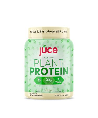 Júce Organic Plant-Based Protein Powder – Vanilla | Premium Organic Protein Blend with Pea Brown Rice & Pumpkin Proteins | Superfood & Antioxidant Rich with Kale Spinach Blueberry & More