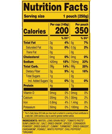 Organic Tandoori Rice - Ready to Eat (8.8 oz, Pack of 6) | Vegan Microwaveable Rice - Buy Online on GoSupps.com