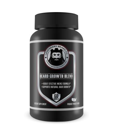 Legendary Beard Co. - Beard Growth Blend - - Supports Facial Hair Growth - Improve Beard Quality and Length - 30 Servings