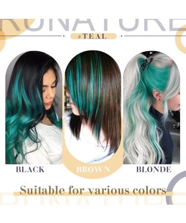 Runature Teal I-Tip Hair Extensions - Real Hair 40cm Straight | 25 Strands 20g - Smooth Teal Hair Extensions - Buy Online on GoSupps.com