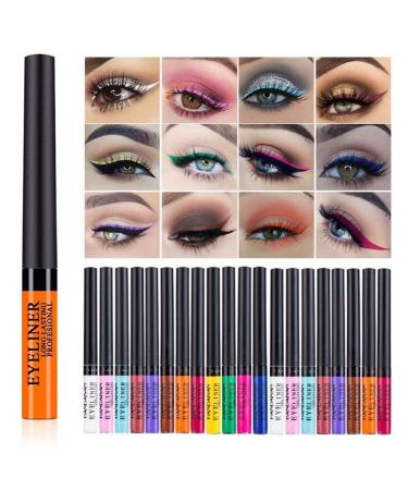 12 Colors Matte Liquid Eyeliner Set - Waterproof & Smudgeproof Matte Eye Liner Pen for Women - Buy Online on GoSupps.com