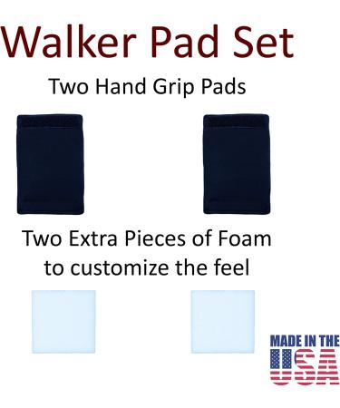 Crutcheze Walker Padded Hand Grip Covers - Made in USA | Moisture-Wicking & Washable | Orthopedic Accessories in Black - Buy Online on GoSupps.com
