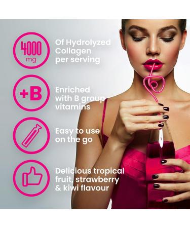 VPLAB Ultra Lot de 10 tubes de collag ne liquide pour femme 4000 mg M lange concentr de fruits tropicaux fraise et kiwi peptides de collag ne liquide pour des cheveux une peau et des ongles sains - Buy Online on GoSupps.com
