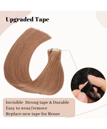 Hotlulana 24-Inch Auburn Ginger Tape Extensions | 100% Real Human Hair | Invisible Skin Weft | 20pcs #30 - Buy Online on GoSupps.com
