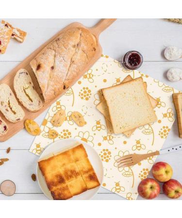 Hishop Reusable Beeswax Food Wrap 7 Pack - Eco-Friendly Sandwich Bags and Dish Covers - Includes Sizes S, M, L, XL (LINAN001) - Buy Online on GoSupps.com